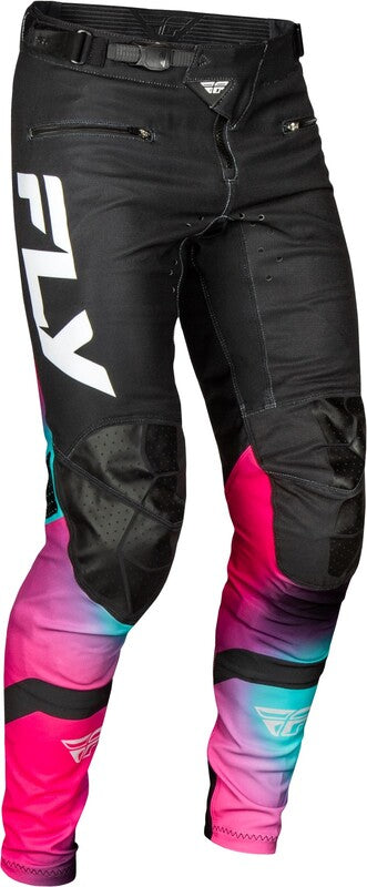 Pantaloni de tineret pentru biciclete Rayce Rayce Biciclete - Fuschia/Black/Teal 378-06122