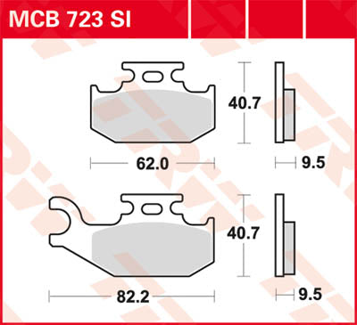 TRW BRAKE PAD TRW MCB723SI MCB723SI