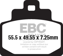 EBC BRAKE PAD SFA ORG SCOOTER SFA681