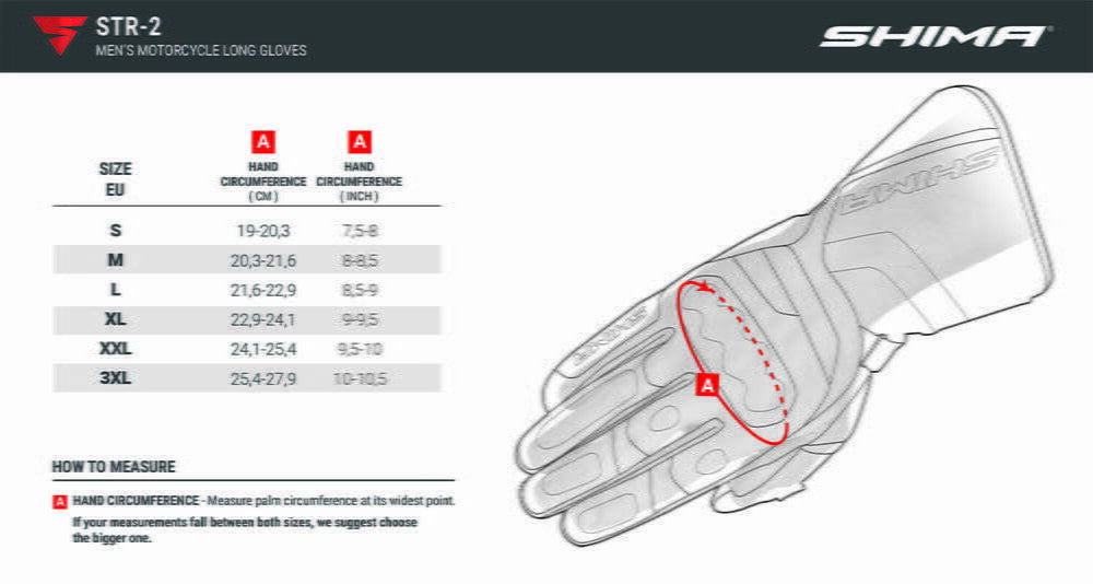 Glove Shima Mc-Sport Str-2 White