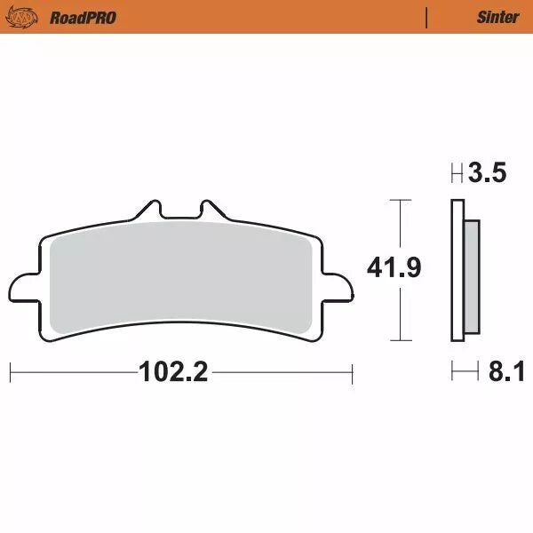 Moto-Master Brake Pad Sinter Front 407001