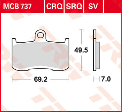 TRW Brake Pad TRW MCB737SV MCB737SV