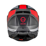 Baksida av Schuberth Integral Mc-Hjälm S3 Daytona Svart/Röd med integrerad ventilation och stilren design.