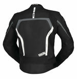 IXS MC-piele de piele LD RS-600 1.0 Negru /Gri /Alb