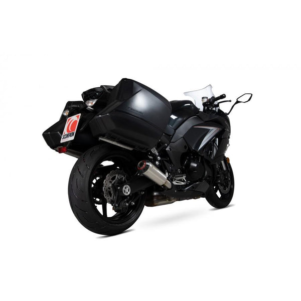 Kawasaki Z1000 SX 2017-2019 Red Power Slip-On (Perech) Sleecă din oțel inoxidabil periat