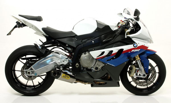 BMW S 1000 RR 09/13 Sistem complet Versiune scăzută cu Silencer Works cu capac de capăt de carbon