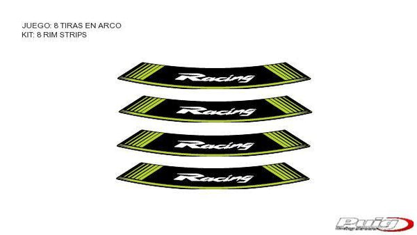 Kit 8 benzi de jante Racing C/Green