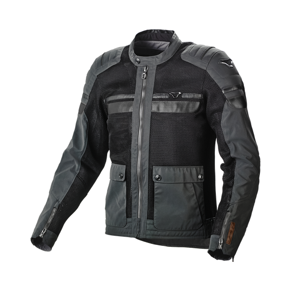 Motorcycle Jacket Macna, Fluent Night Eye Black/Black Night Eye/Brown