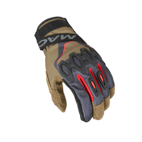 Motorcycle GLOVES MACNA, ZAIRONA WOMEN TAUTE/BLACK/RED
