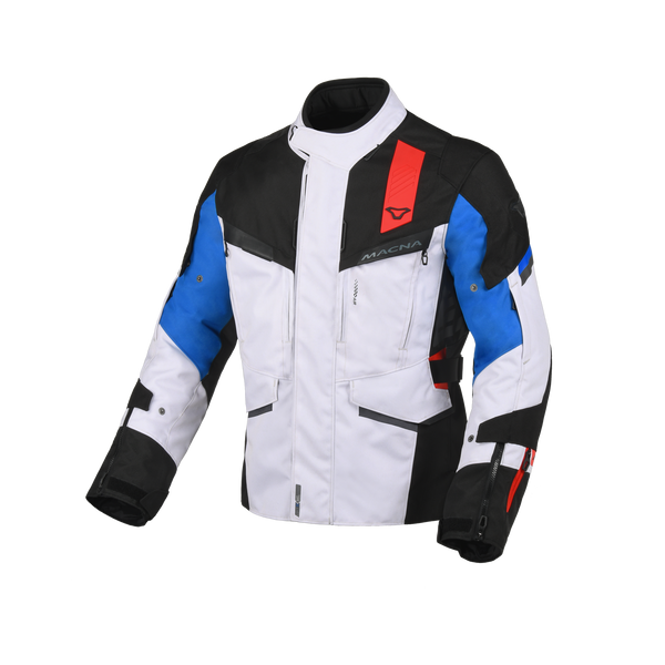 Macna textile MC jacket zastro gray /blue /red