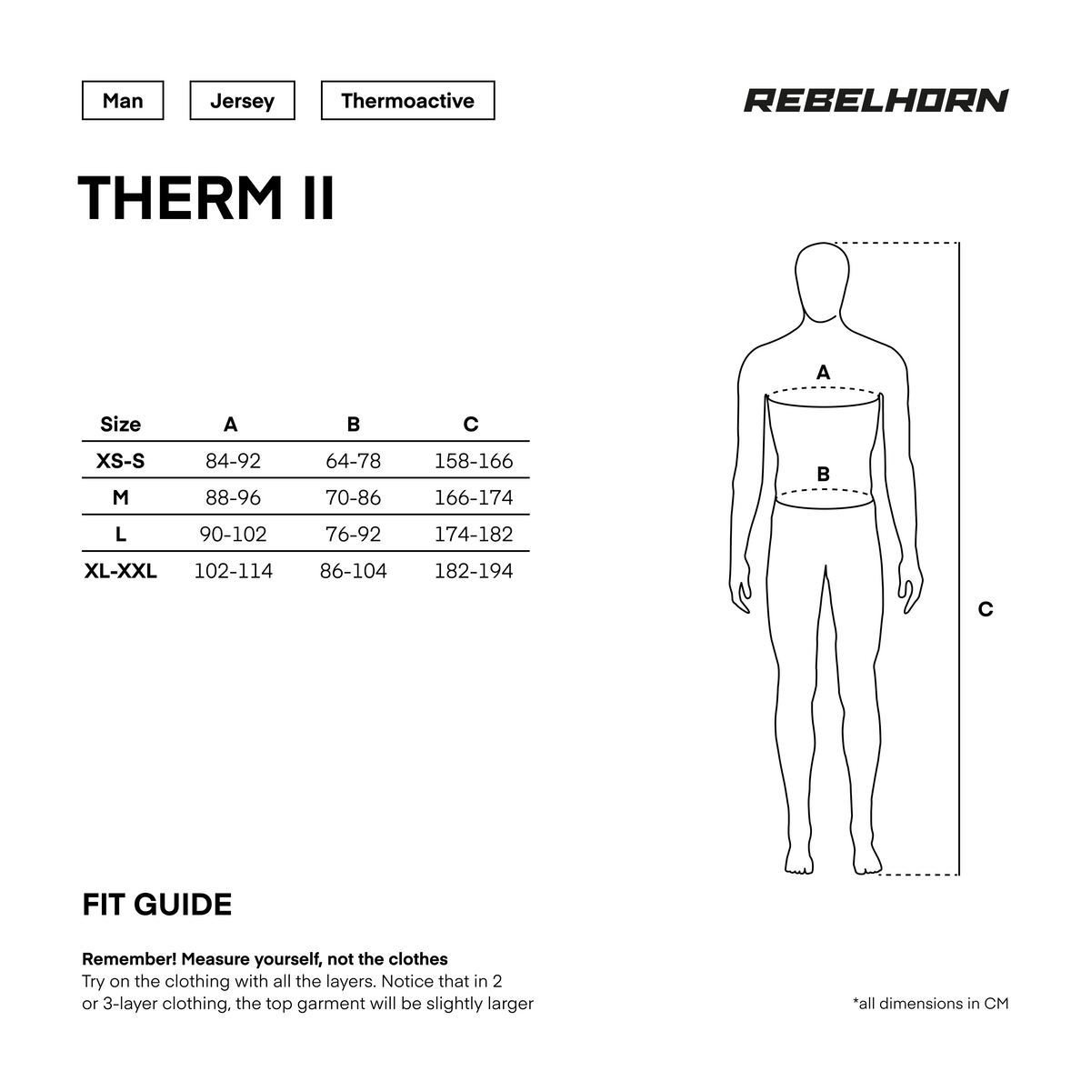 Cămașă de lenjerie rebelhorn Therm II negru