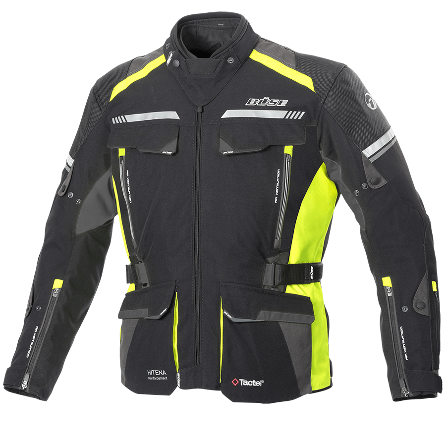 Büse Textile MC jacket Highland II Black /Flu