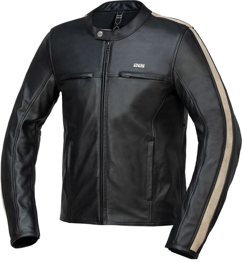 IXS MC-piele de piele ld clasic Stripe Black