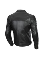 Sacou de piele de la saca mc Bonneville perforat negru