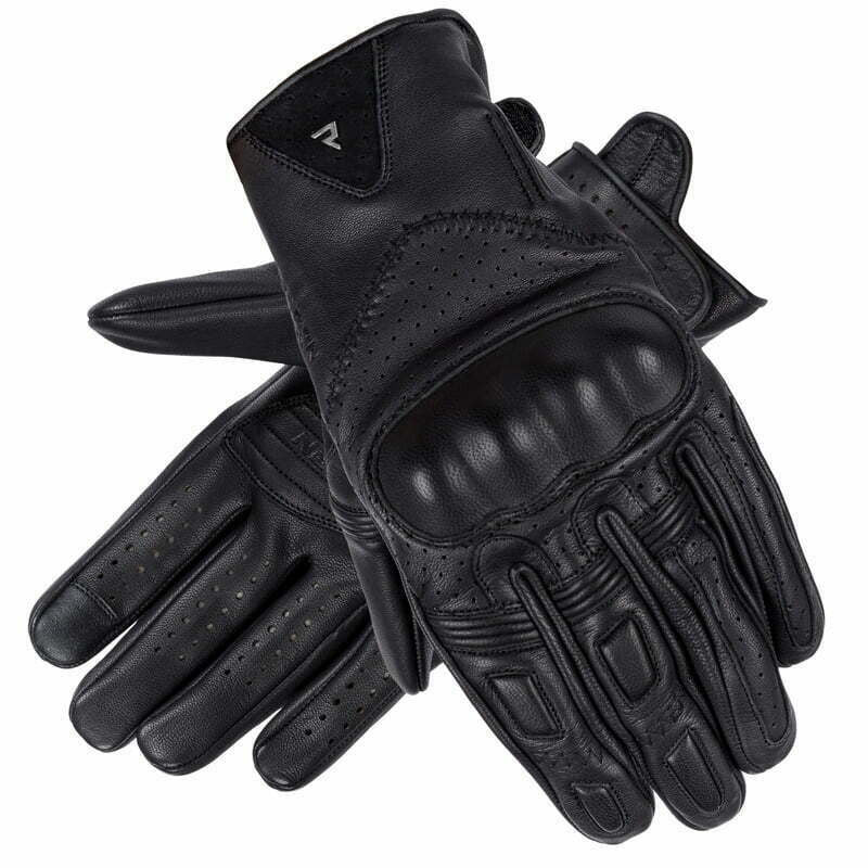 Rebelhorn Mc-Gloves Thug II Black Perforated Black