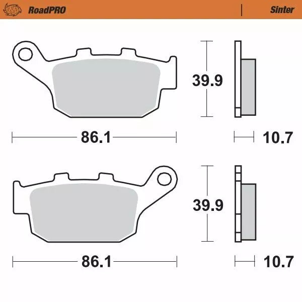 Moto-Master Brake Pad Sinter Sinter 402202