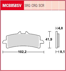 TRW Brake Pad Carbon Race MCB858CRQ