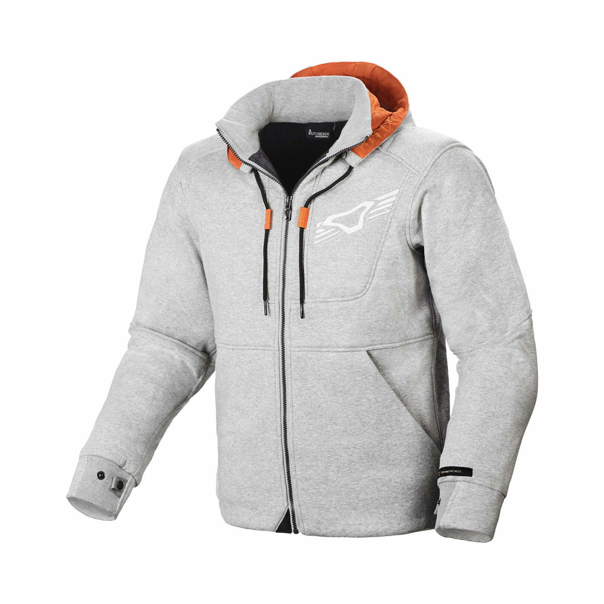 Macna Kevlar Mc-Hoodie District Grey deschis