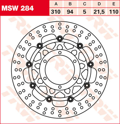 TRW BRAKE DISC FL MSW284 MSW284