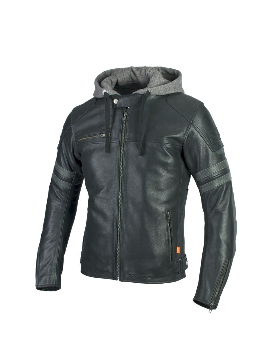 Seca piele MC-JACKET HORN II BLACK