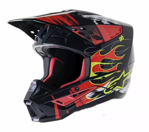Alpinestars (MX) Helmet SM5 Rash Red/G M 8307023-9033-M
