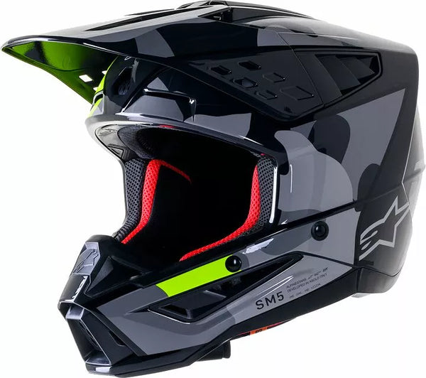 Alpinestars (MX) Helmet SM5 Rov2 Gy/Ylw M 8303823-9350 M