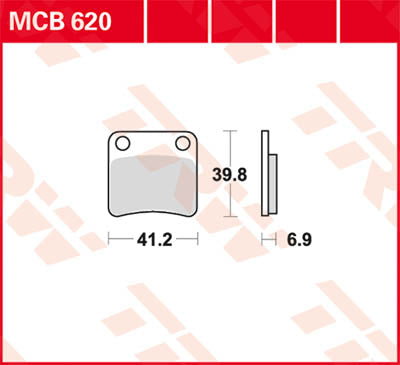 TRW Brake Pad Street Organic MCB620