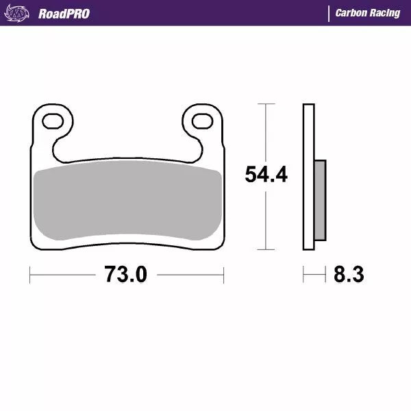Moto-Master Brake Pad Curse de carbon 413506