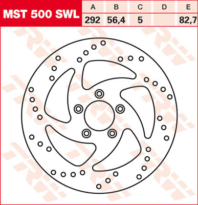 TRW FRNT BRK DISC XL/BT SWPT LEGET MST500SWL