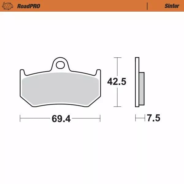Moto-Master Brake Pad Sinter Sinter 402602