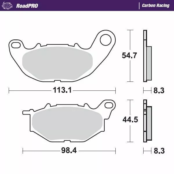Moto-Master Brake Pad Curse de carbon 412506