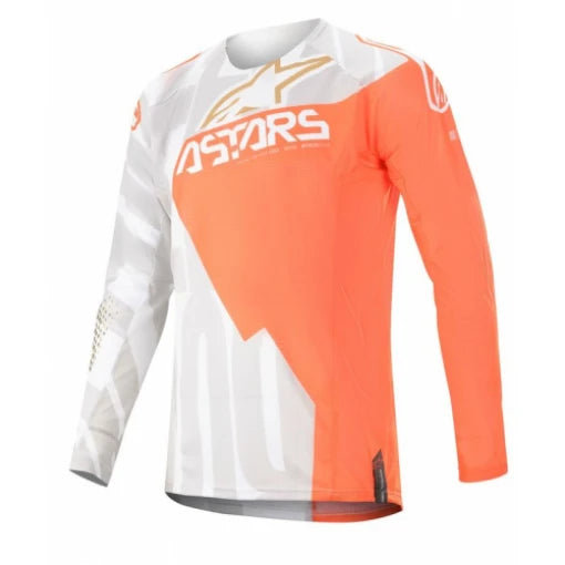 Alpinestars Techstar Factory METAL Pulover White/Orange Fluo/Gold
