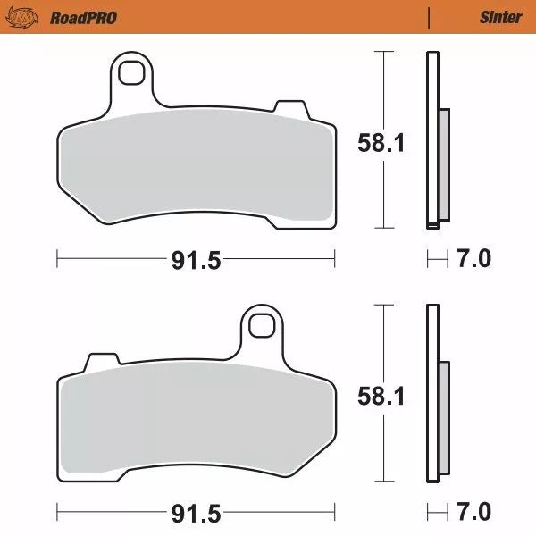Moto-Master Brake Pad Sinter Sinter 412202
