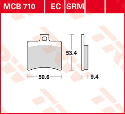TRW Brake Pad Scooter organic -125 MCB710EC