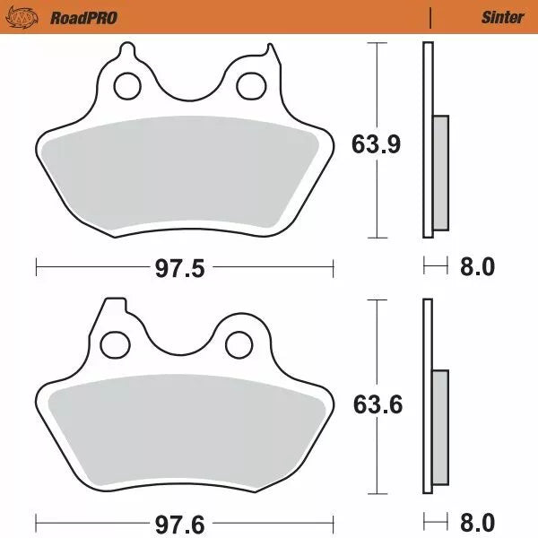 Moto-Master Brake Pad Sinter Sinter 412002