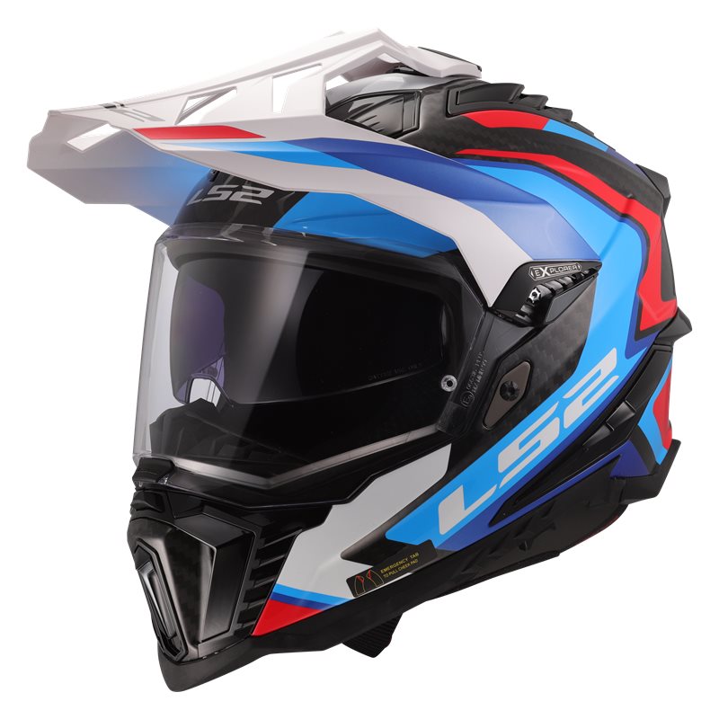 Casca LS2 MX701 Explorer Carbon Frontier Blue