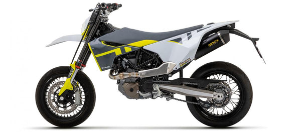 Husqvarna 701 Enduro Supermoto 17 Omologate Aluminiu Dark Race Tech Silencer cu capac de capăt de carbon