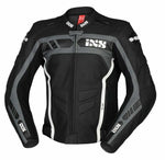 IXS MC-piele de piele LD RS-600 1.0 Negru /Gri /Alb