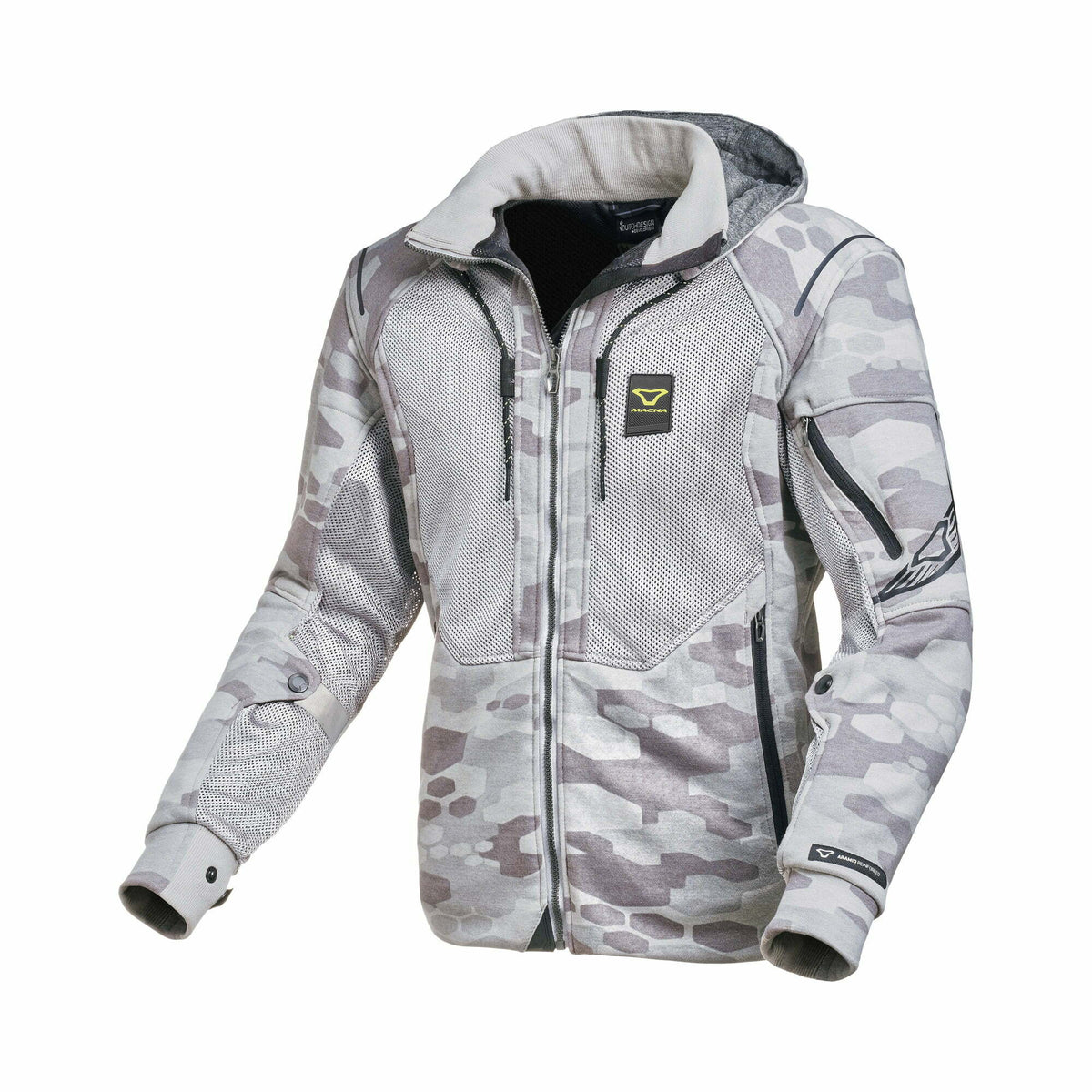 Macna Kevlar Mc-Hoodie Breeze Gray /Camo