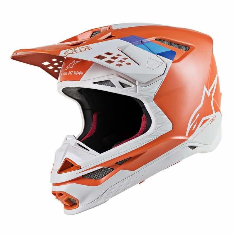 Alpinestars Cross MC Casca Suppech S-M8 Orange/Alb